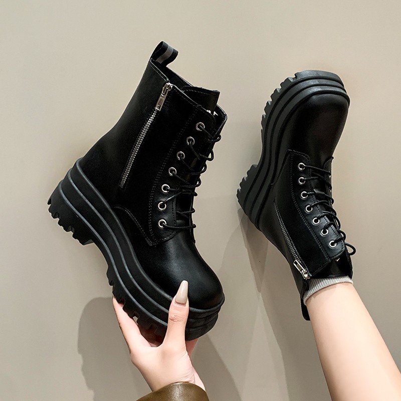 Women'S Fashion Socks - Sonbahar/Kış Yeni Yan Zip Platform Tek