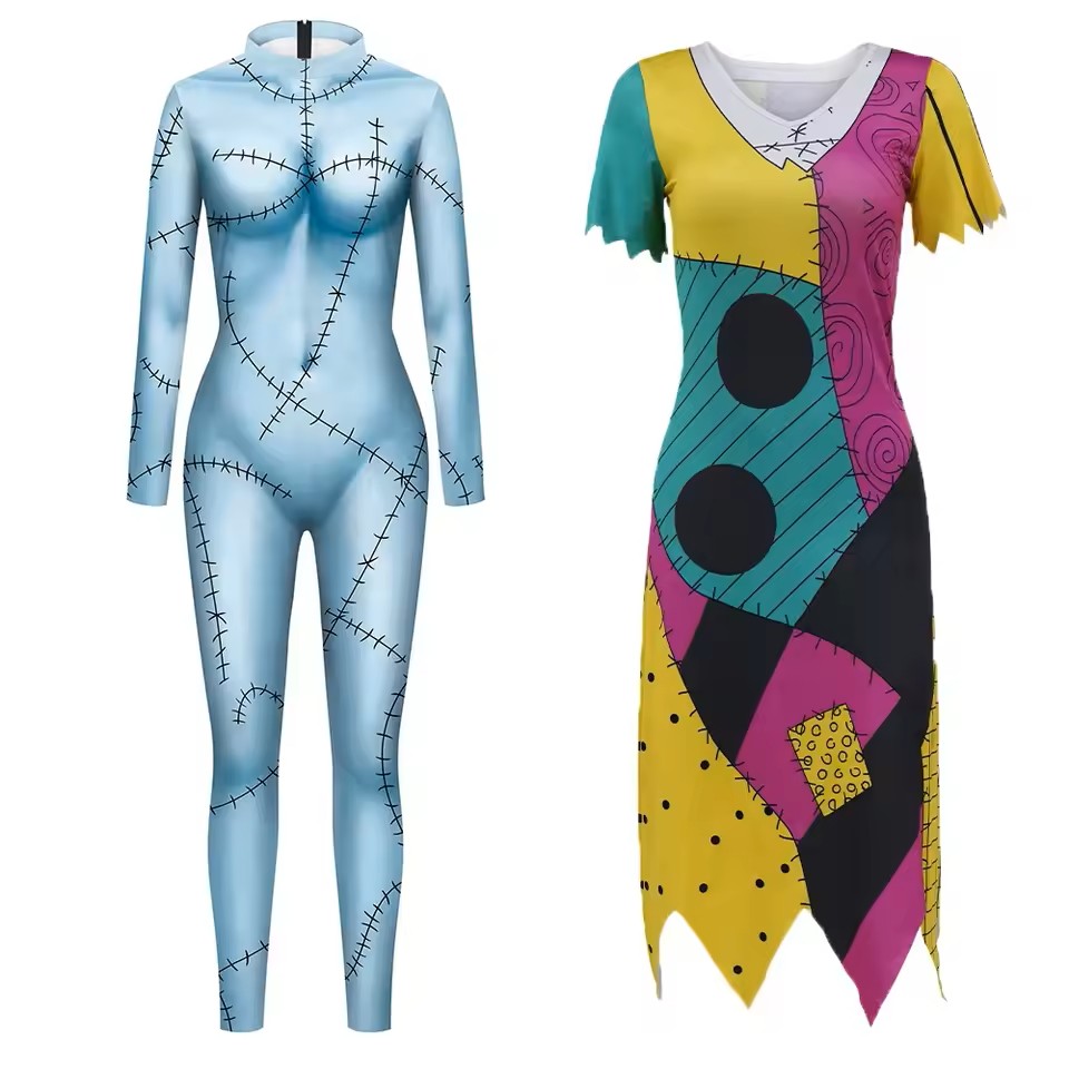Sleeveless Jumpsuit - Cadılar bayramı Anime Film Sally Cosplay