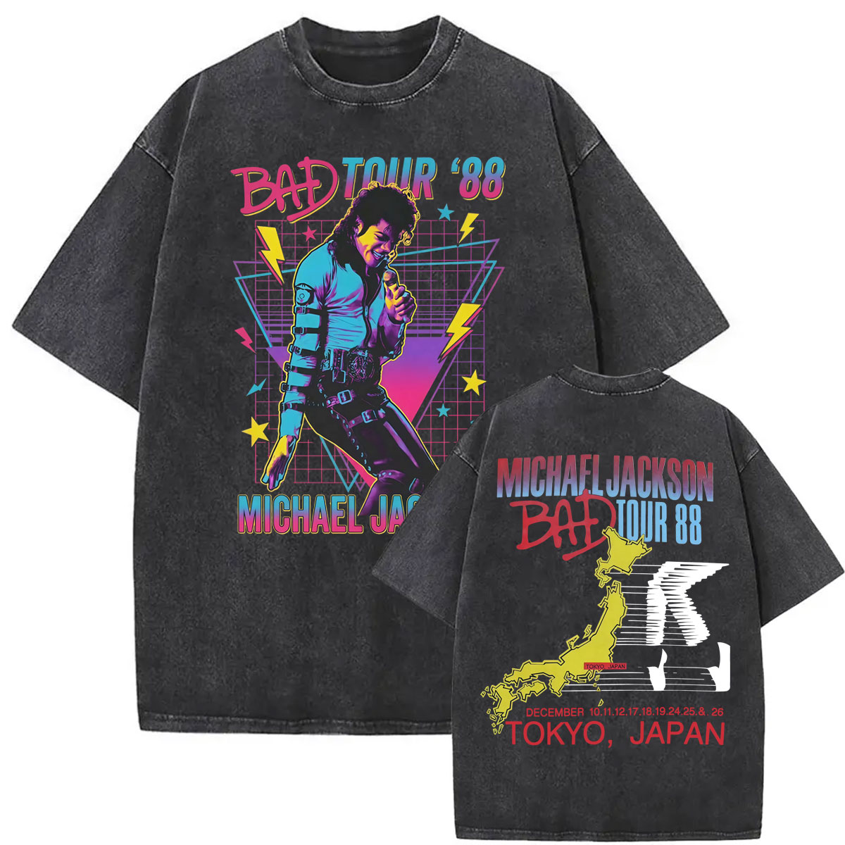 Women'S Fashion From The 80S - Vintage Yıkanmış Pop Kralı Bad Tour