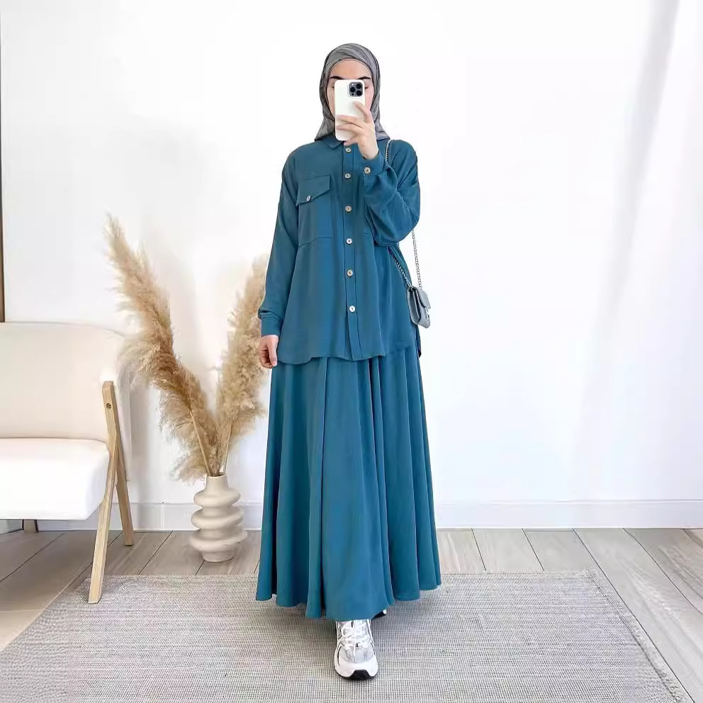 Turkey Women Fashion - 2 Parça Uzun Kollu Gömlek ve