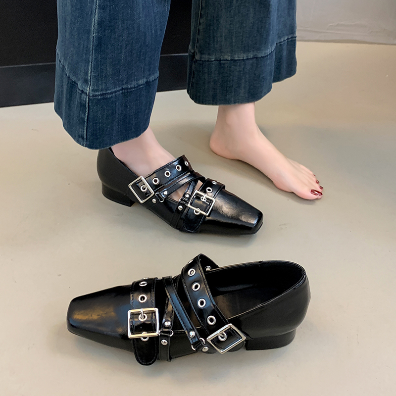 Women'S Fashion Footwear - Kadın Toka Askılı Ayakkabı Bale Babetleri