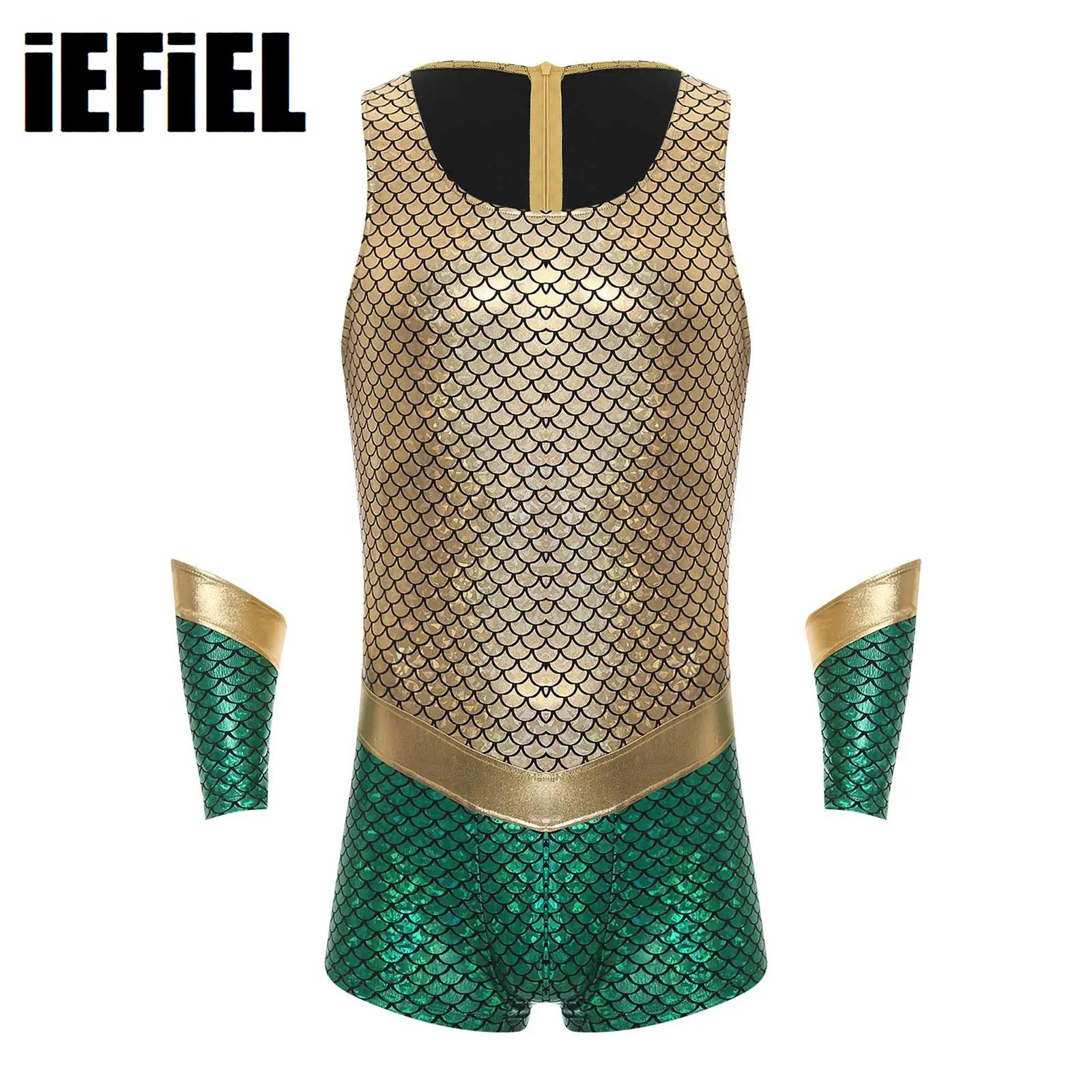 Sleeveless Jumpsuit - Erkek Poseidon Deniz Kralı Cosplay Kostümleri