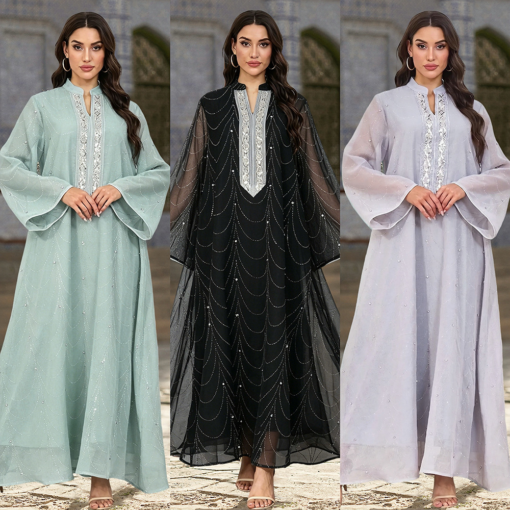 Turkey Women Fashion - Kadın Büyük Beden Işıltılı Boncuklu File