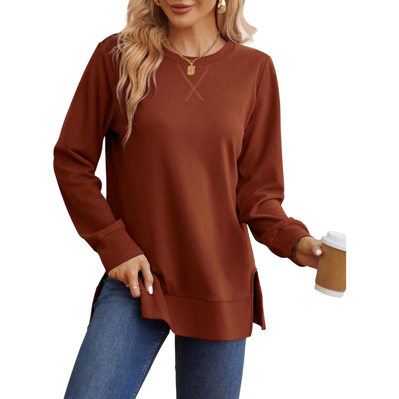 Women'S Fashion Trends Fall 2025 - Kadın Sweatshirtleri Yan Yırtmaçlı Sonbahar Modası