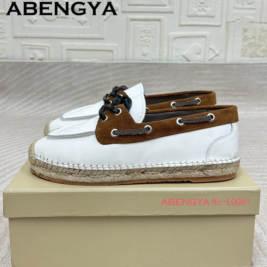 Hakiki Deri Yuvarlak Burun Bağ - Women'S Fashion Loafers incelemesi ve fiyatı