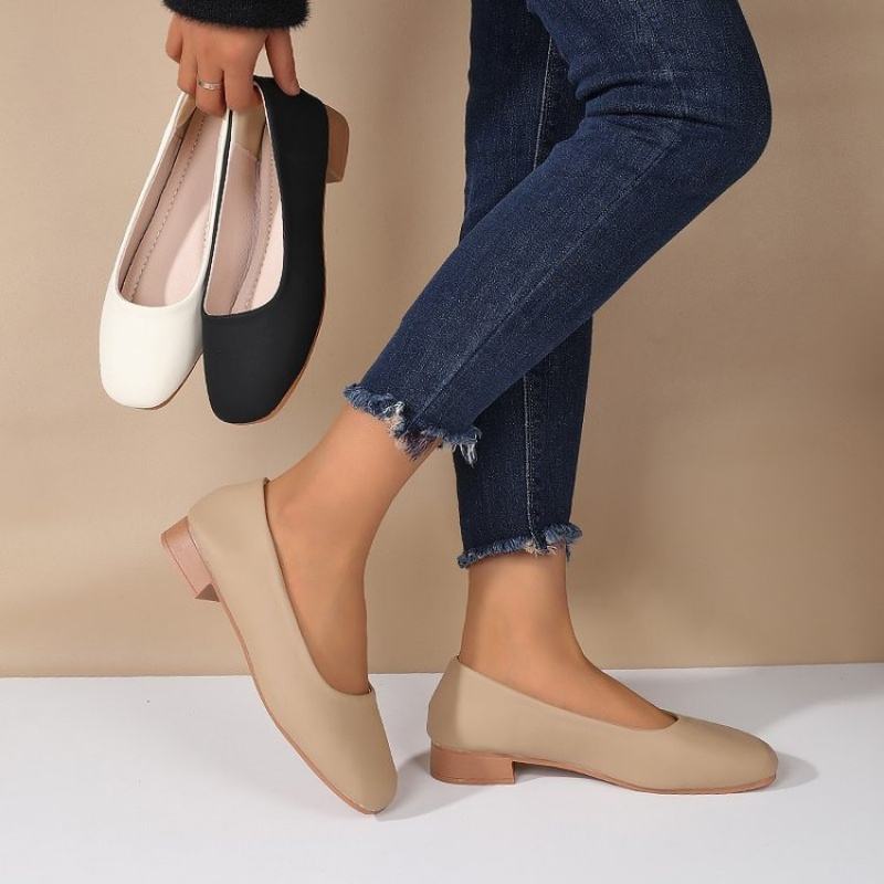 Yumuşak Deri Yuvarlak Burunlu  - Women'S Fashion Footwear incelemesi ve fiyatı