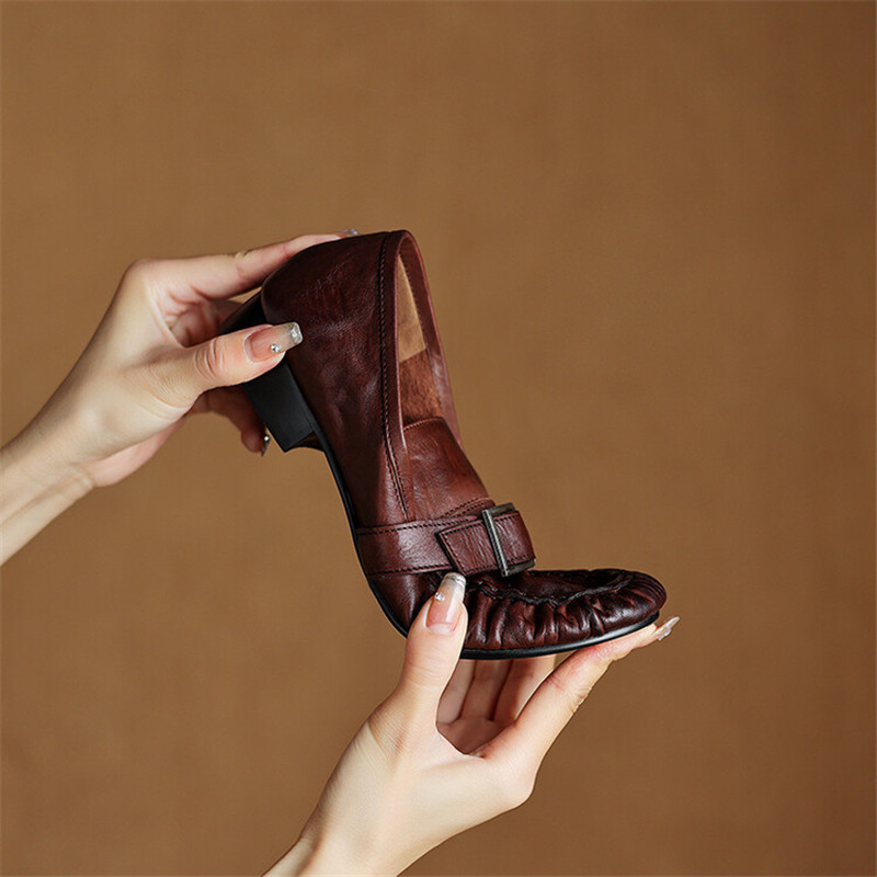 Yeni sonbahar hakiki deri kadı - Women'S Fashion Footwear incelemesi ve fiyatı