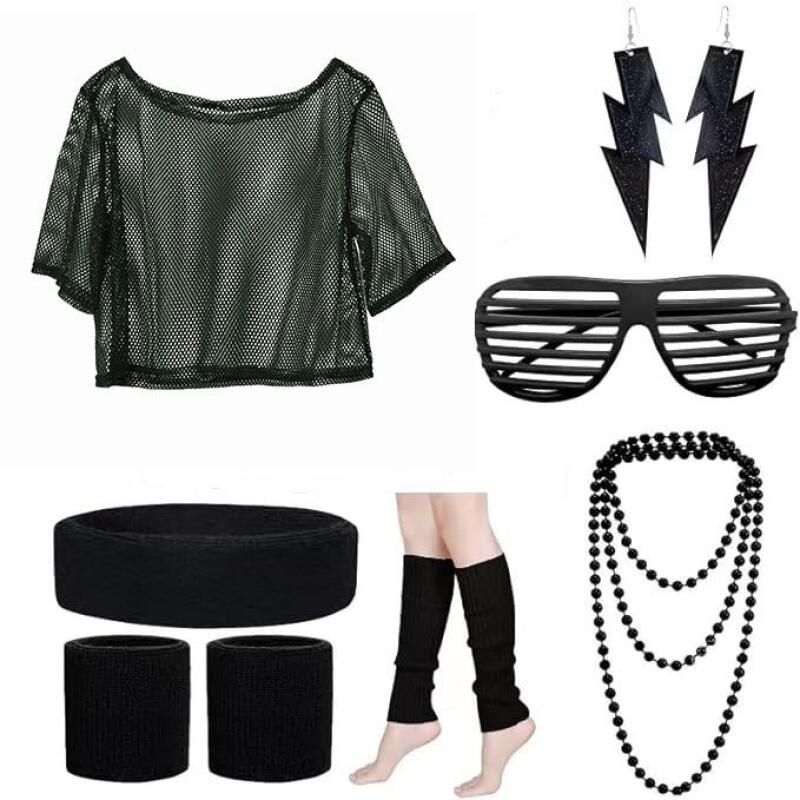 80'ler Hippi Disko Kıyafet Set - Women'S Fashion From The 80S incelemesi ve fiyatı