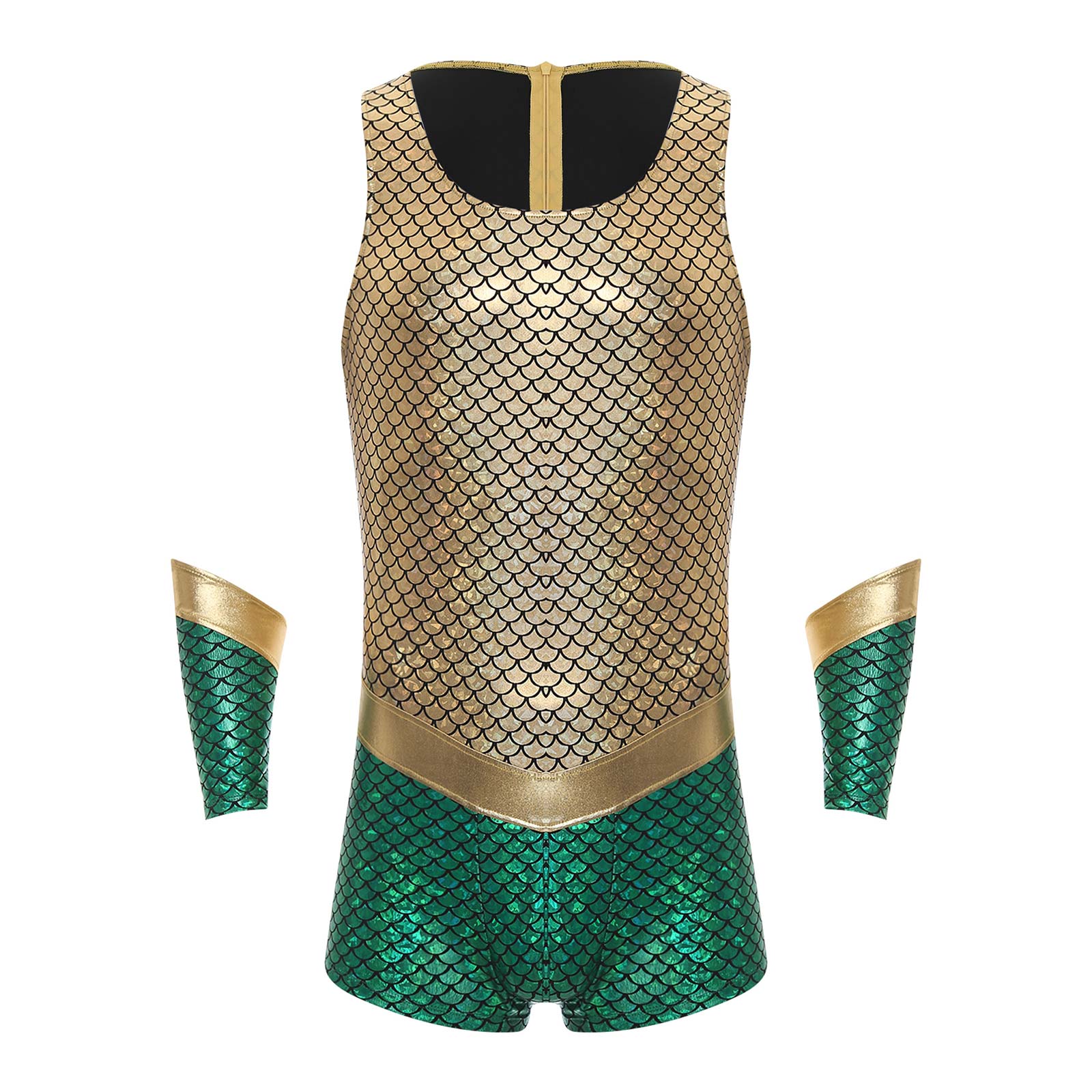Parlak Metalik Balık Pul Baskı - Sleeveless Jumpsuit incelemesi ve fiyatı