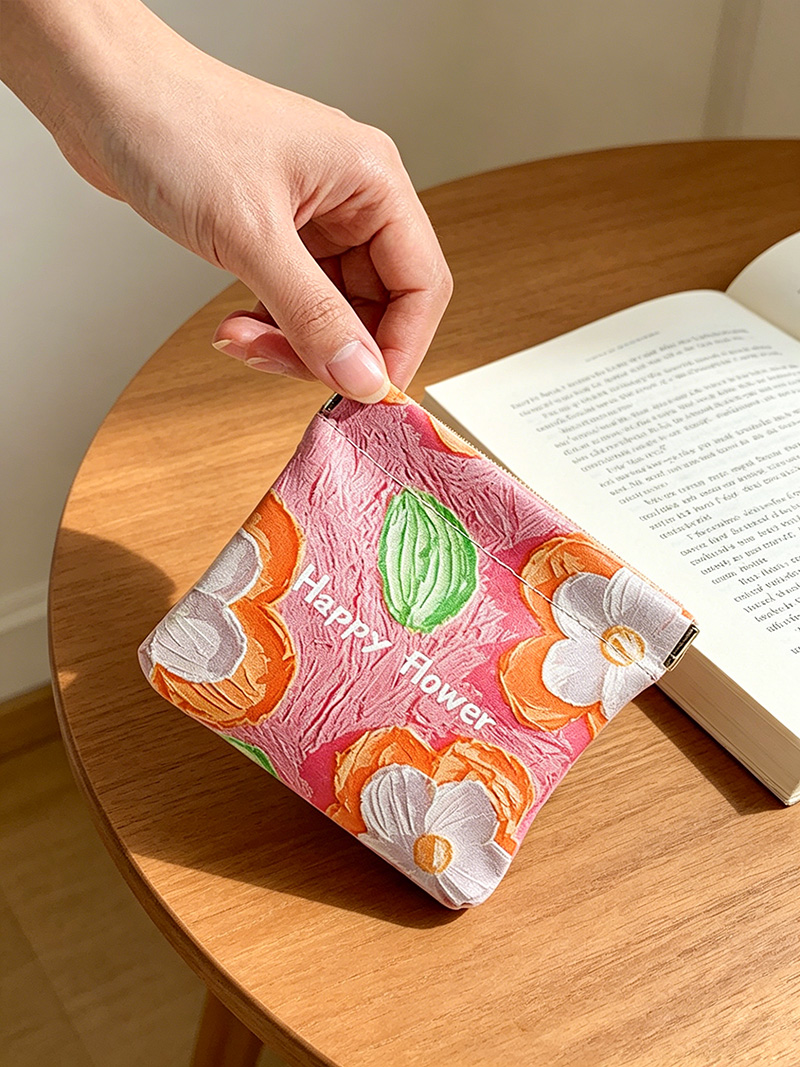 BUYLEMO Yağlı Boya Çiçek Desen - Coin Purse Women incelemesi ve fiyatı